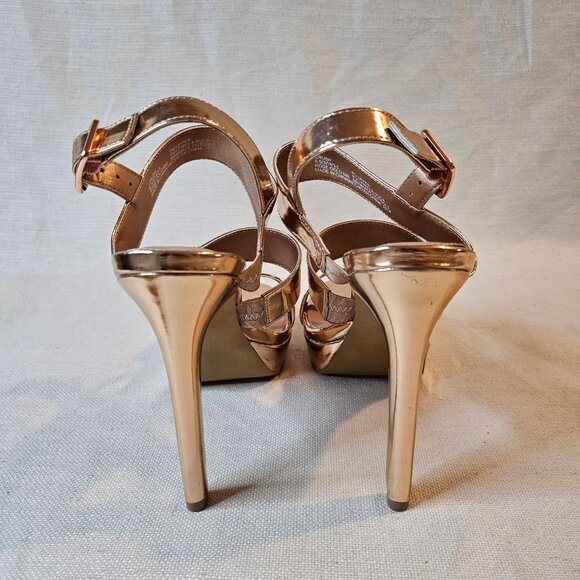 Steve Madden Rose Gold Platform Heels - Size 6.5 - Picture 4 of 8